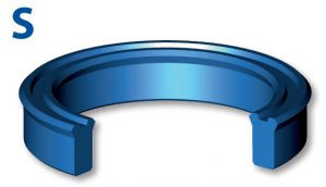 Semicompact rod seal (S)